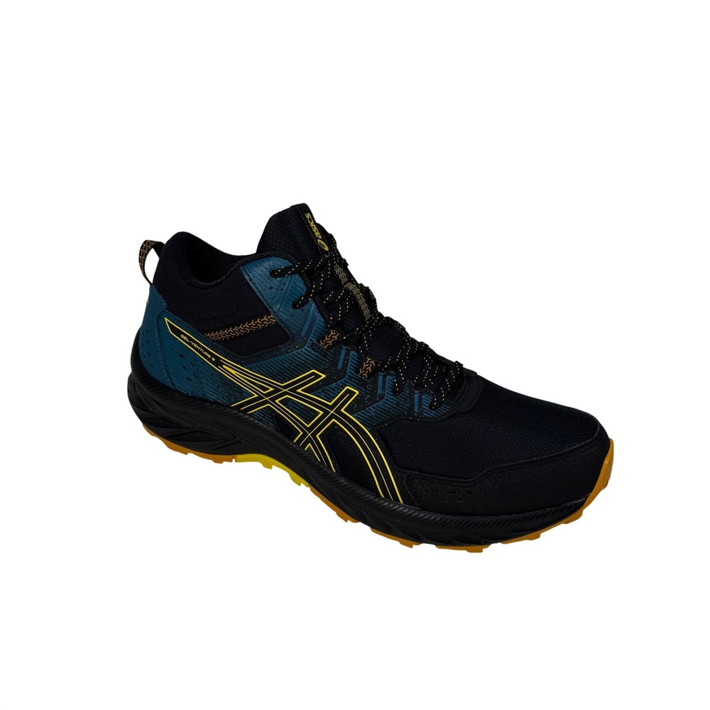 Asics Gel Venture 9 MT Trail Running Shoes Mens 11.5 D Black Yellow 1011B487 001